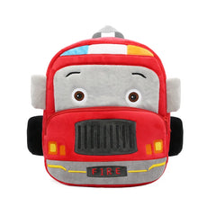 3D Fire Truck Kids School Bag Plush Gift for Toddler Children Backpacks