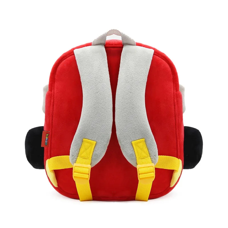 3D Fire Truck Kids School Bag Plush Gift for Toddler Children Backpacks
