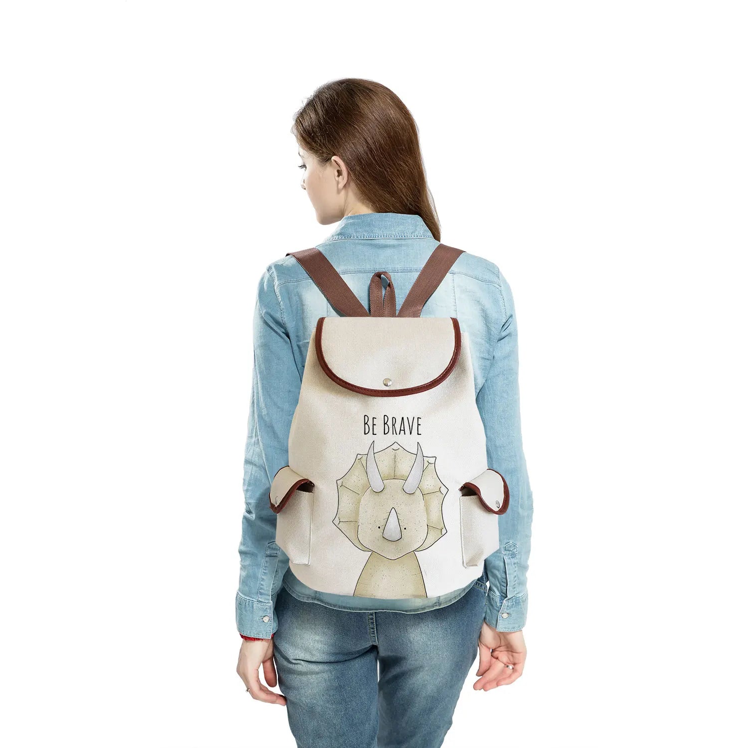 Cartoon Animal Fox Elephant School Backpack Large Capacity