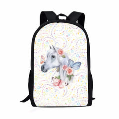 Cartoon Animals School Bags for Girls Padded Back