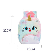 Plush Unicorn Backpack Cartoon Girl Fur Children Schoolbag Kids Gift