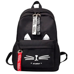 Cat Ears Backpack Girl Schoolbag Teen Women Back Pack Canvas School Backpack