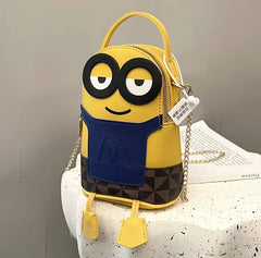 Cartoon Character Leather Shoulder Bag for Women
