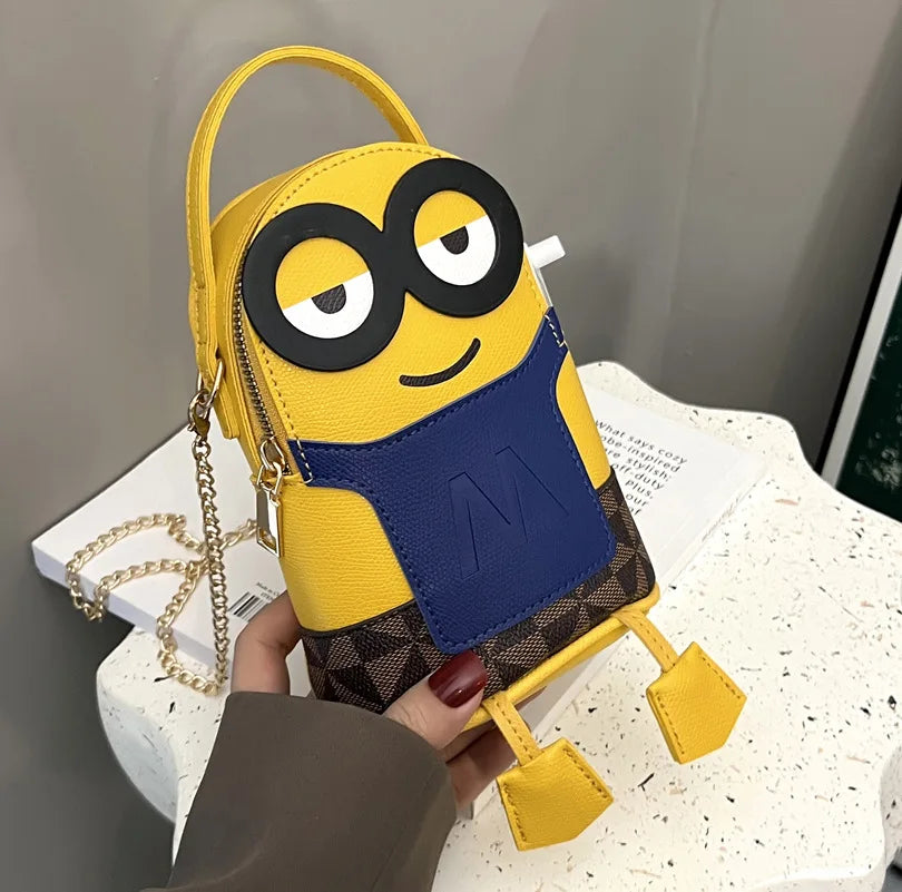 Cartoon Character Leather Shoulder Bag for Women