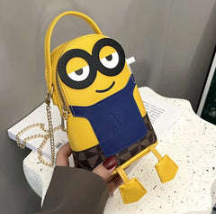 Cartoon Character Leather Shoulder Bag for Women