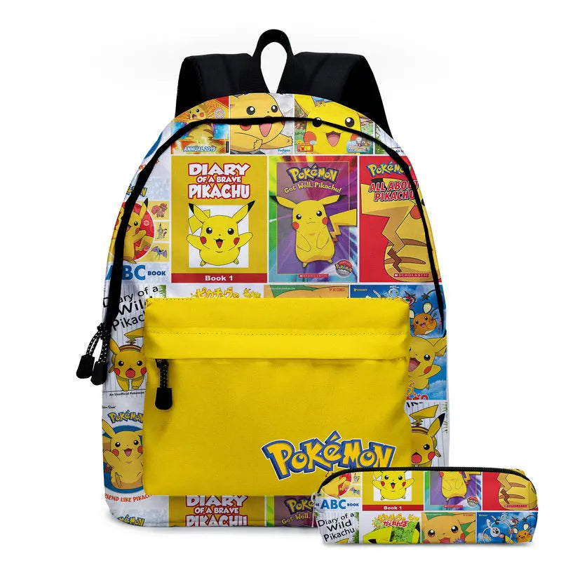 Eevee Cartoon Children School Bag Shoulder Bags Casual Canvas Backpack
