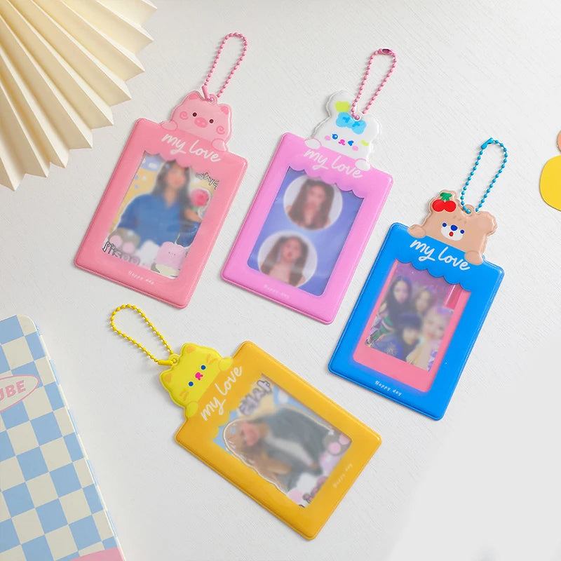 Animal Print Photo Holder Card Case for Students