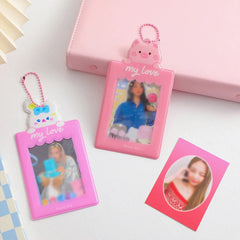 Animal Print Photo Holder Card Case for Students
