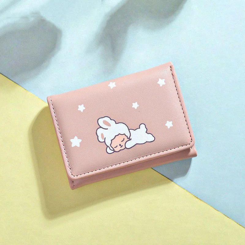 Cute Pig Rabbit Money Clip Purse for Students