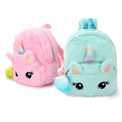 Unicorn Kids School Bags Girls Soft Pink Bags Kindergarten Travel Backpack