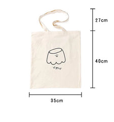 Cartoon Women Canvas Handbags Large Shoulder Bags Female Eco Reusable Shopping B