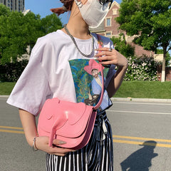 Cartoon Women's Bag Small Pu Leather Bags Hot Shoulder Crossbody Bag