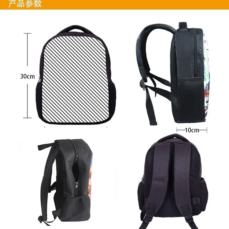 Cat 12 Inch Kindergarten School bag Student Backpack Kids Bagpack Childs Funny