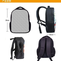 Cat 12 Inch Kindergarten School bag Student Backpack Kids Bagpack Childs Funny
