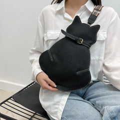 Cat Bag Handbag For Women Personality Irregular Crossbody Chest Bag