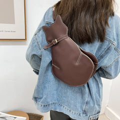 Cat Bag Handbag For Women Personality Irregular Crossbody Chest Bag