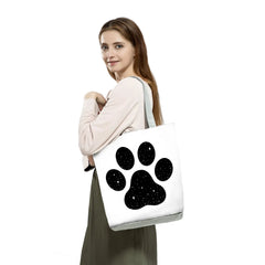 Cat Paw Cartoon Print Tote Bag Outdoor High Capacity Side Bags For Women