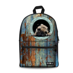 Cat Printed School Bags Girls Boys Animal Backpack Teenagers