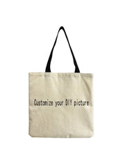 Ladies Cat Tote Bags Large Capacity Floral Animal Printed Handbag