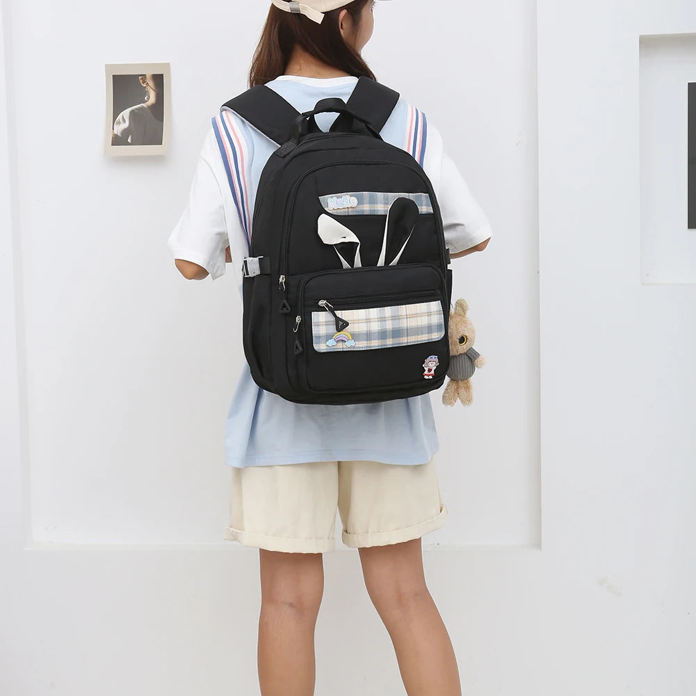 Women Nylon Backpack Large-capacity School Bags