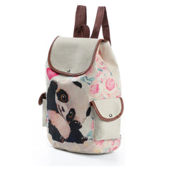 Chinese Women's Backpack Panda Floral Printed Handbags
