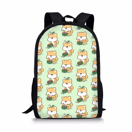 Corgi Dog Pattern Kids Schoolbag Party Cartoon Animal Dogs Backpack