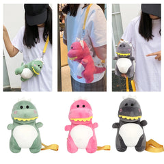 Dino Shoulder Bag Women Fluffy Crossbody Messenger Plush Chest