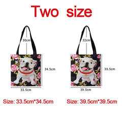 Chihuahua Print Reusable Shopping Bag Canvas Totes Handbag