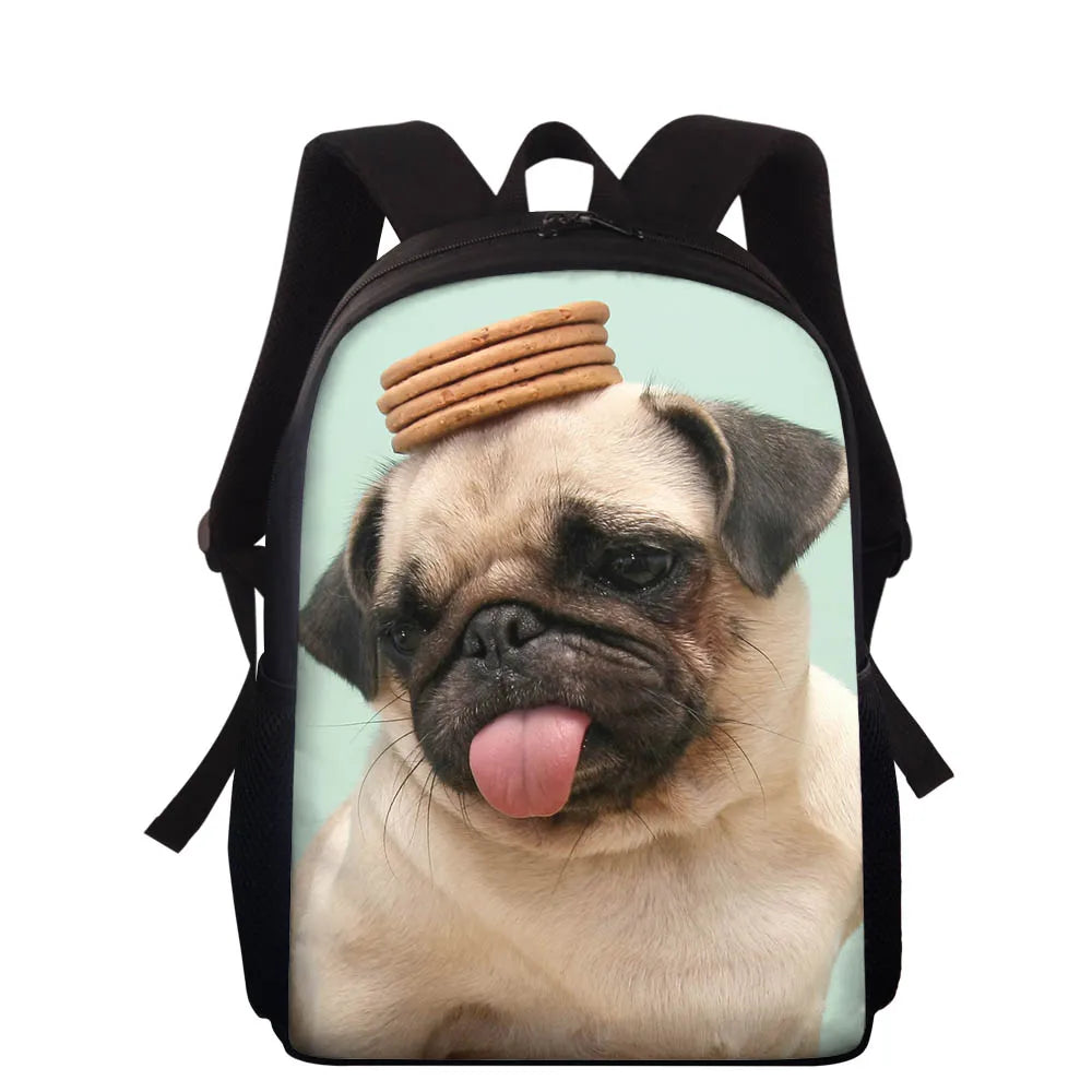3D Print Kids Backpack Dog Puppy Book Bag Student School Bags For Boys Girls