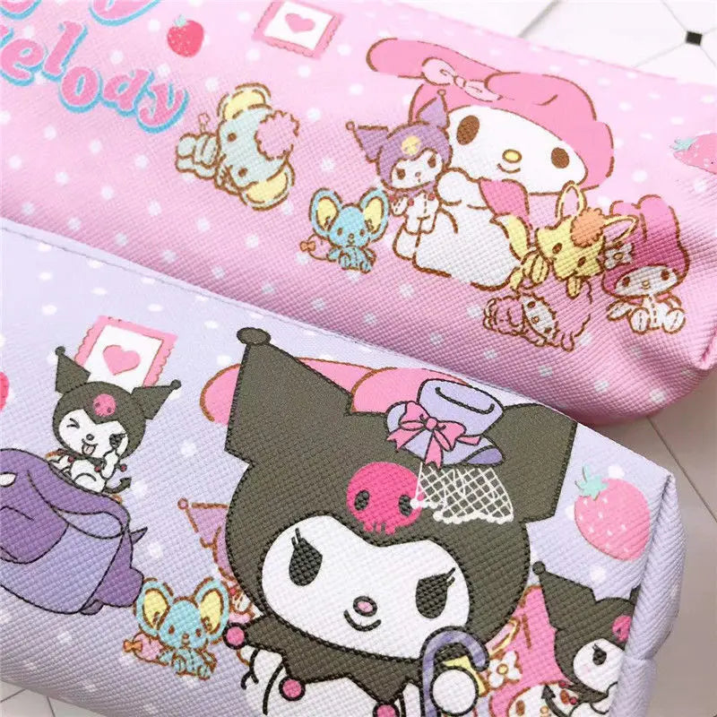 Elementary Students' Pencil Bag Clow M Pom Pom Purin Zipper Stationery B