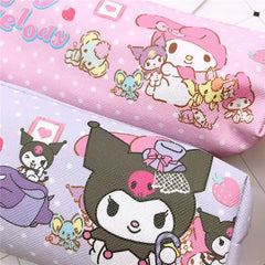 Elementary Students' Pencil Bag Clow M Pom Pom Purin Zipper Stationery B