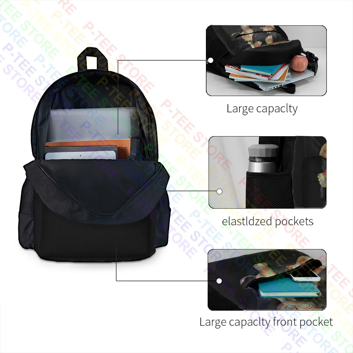 Elephant Inside Pocket Creative Personalised Backpack