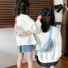 Elk Antlers Female Waist Bag Kids Fanny Pack Cartoon Pu Leather