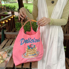 Retro Nylon Embroidery Eco Tote Bag Women's Handbags