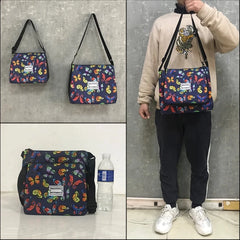 Family Mom Father Print Messenger Bag Harajuku Style Women Handbags