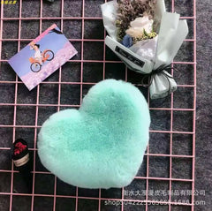 Fluffy Rabbit Fur Pompoms Chain Bag Women Cartoon Rabbit Sling Bag