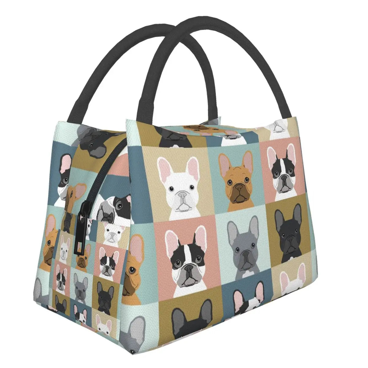 French Bulldog Lunch Bag Insulated Thermal Food Tote Women Kids Picnic Bag