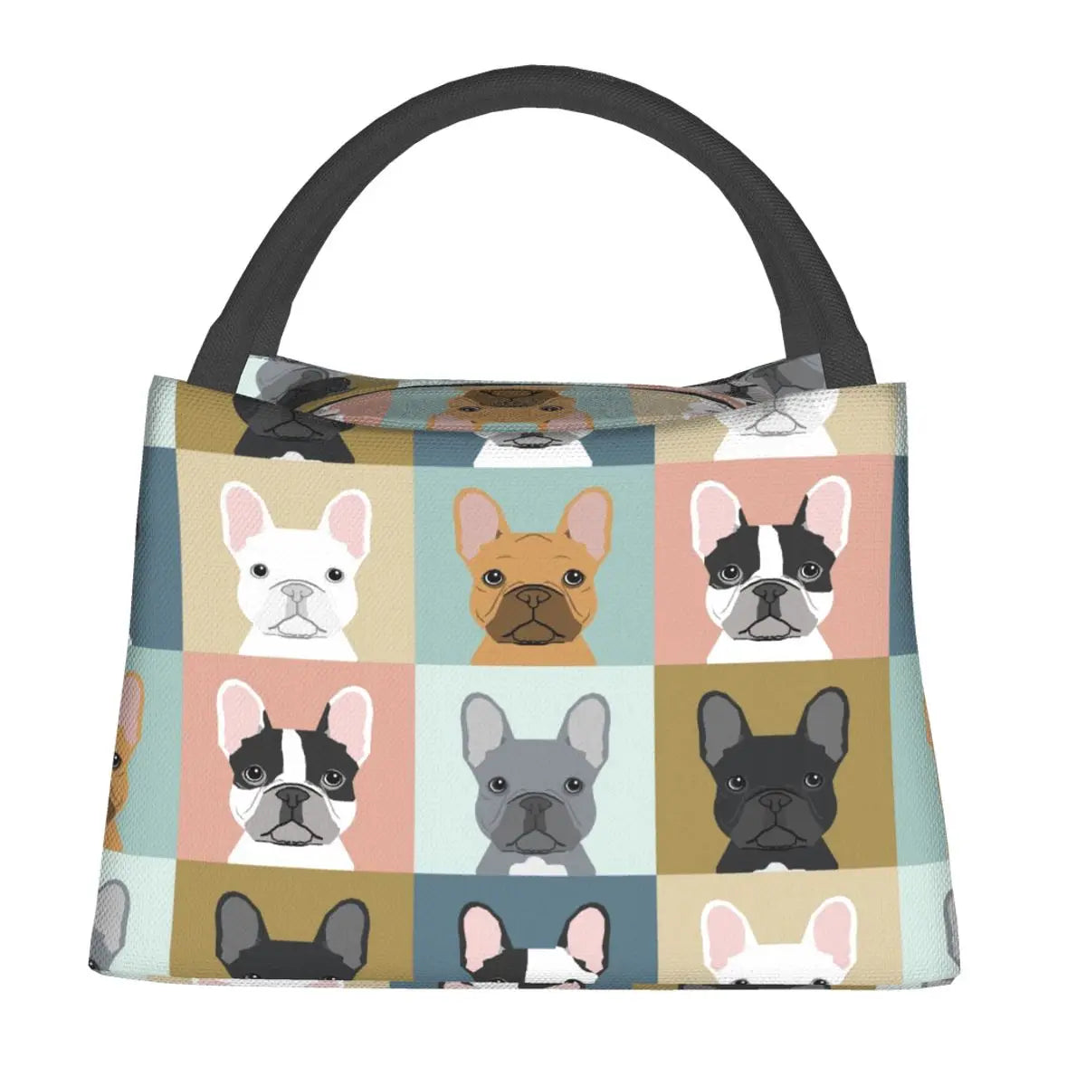 French Bulldog Lunch Bag Insulated Thermal Food Tote Women Kids Picnic Bag