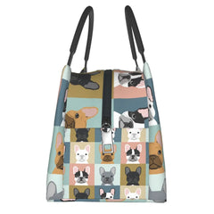 French Bulldog Lunch Bag Insulated Thermal Food Tote Women Kids Picnic Bag