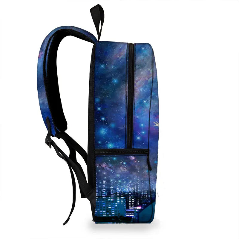Galaxy Star Sky Backpack Starry Night Women Rucksack Children School Bags