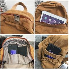 Casual Canvas Girl Backpack for Teenage Girls