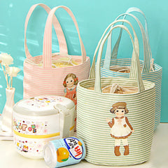 Girl Lunch Bag Waterproof Insulation Food Thermal Cooler Tote