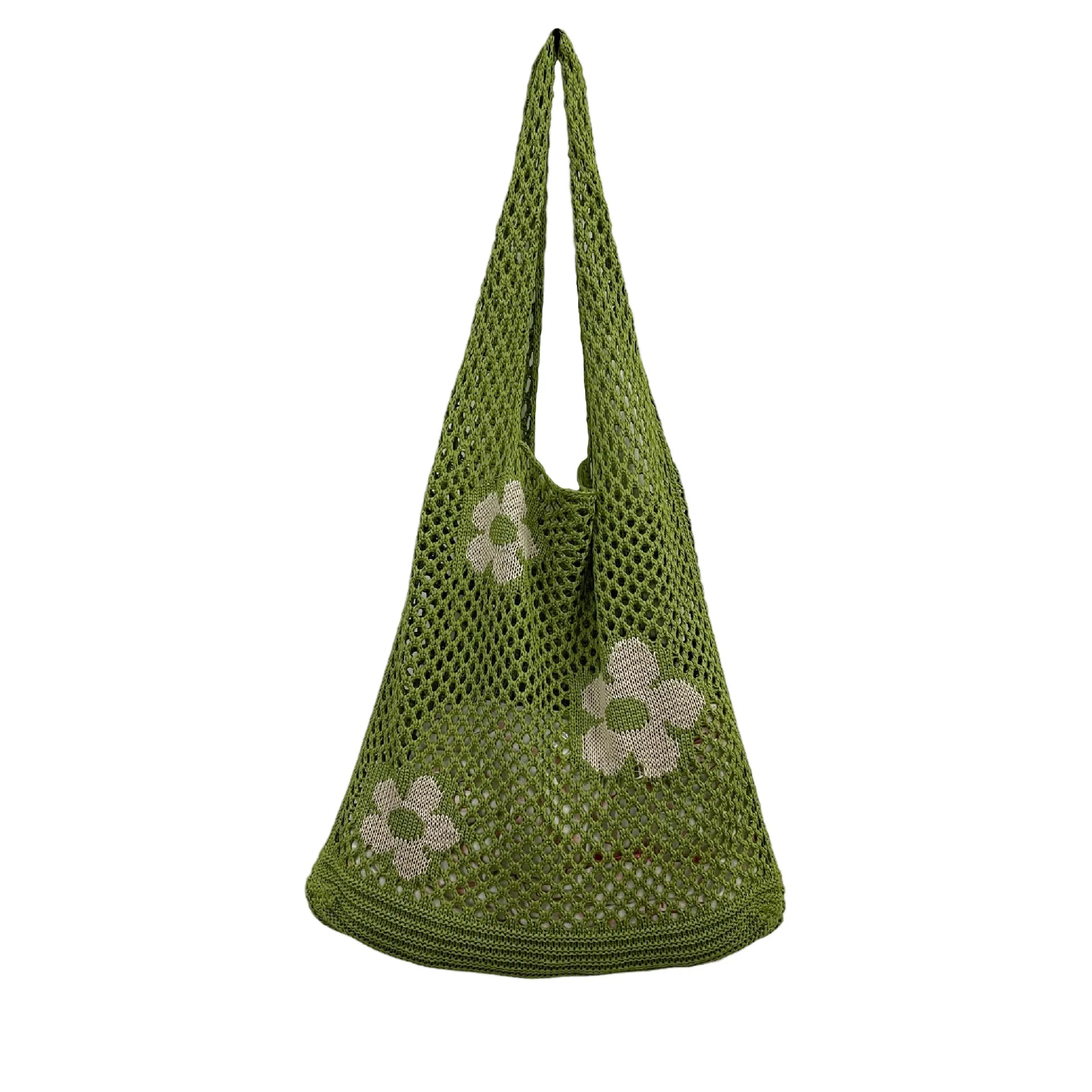 Girl Flower Cut-out Shoulder Bag for Women Large Capacity Versatile Handbag