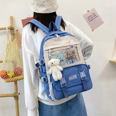 Girls Backpack Women Large Capacity Ins School Bag For Teenage Female Student