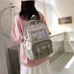 Girls Backpack Women Large Capacity Ins School Bag For Teenage Female Student