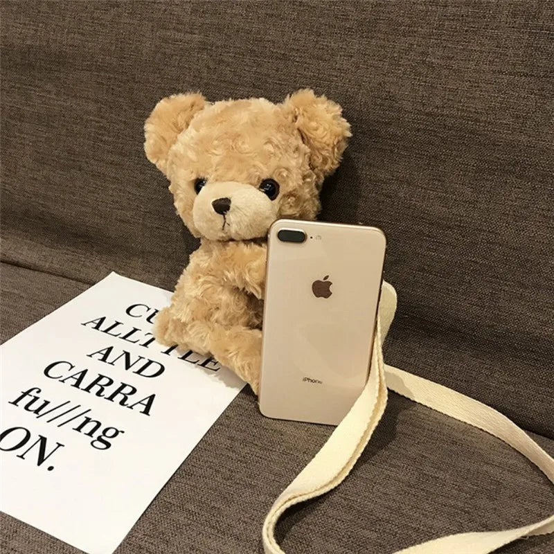 Smile Bear Soft Plush Doll Lolita Handbag Animal Shoulder Bag