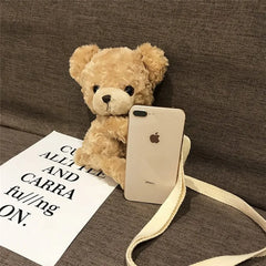 Smile Bear Soft Plush Doll Lolita Handbag Animal Shoulder Bag