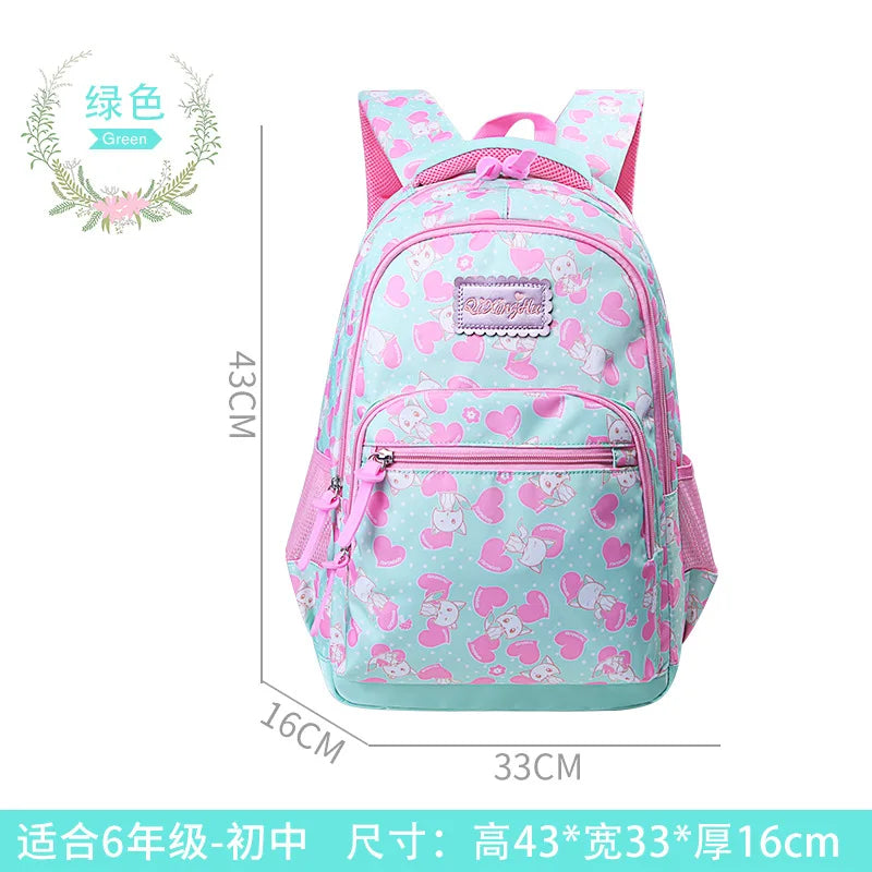 Girls School Bags Children Backpack Primary Bookbag Princess Orthopedics