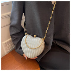 Heart Shaped Women Purses Party Clutch Wedding Evening Bag Chain Shoulder Bag