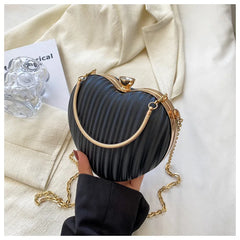 Heart Shaped Women Purses Party Clutch Wedding Evening Bag Chain Shoulder Bag